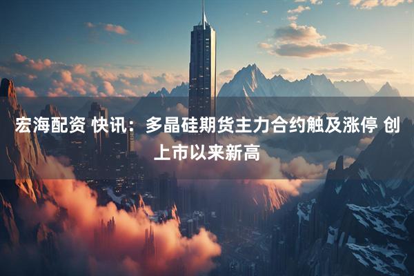 宏海配资 快讯：多晶硅期货主力合约触及涨停 创上市以来新高