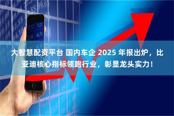 大智慧配资平台 国内车企 2025 年报出炉，比亚迪核心指标领跑行业，彰显龙头实力！